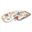 Bigjigs Rail - Vonat- és autópálya szett - JátékManufaktúra