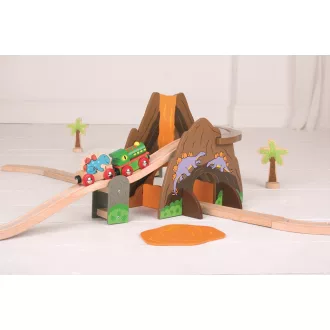 Bigjigs Rail - Fa vonatpálya dinoszaurusz - JátékManufaktúra
