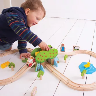 Bigjigs Rail - Farmás fa vonatpálya - JátékManufaktúra