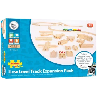Bigjigs Rail - Fa sínkészlet 25 db - JátékManufaktúra