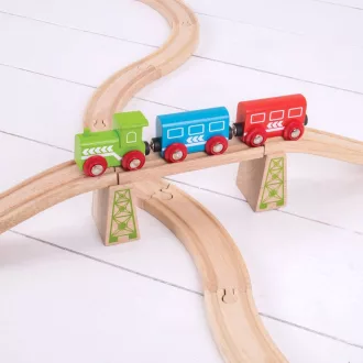 Bigjigs Rail - Hídtartó pillér (6 db) - JátékManufaktúra