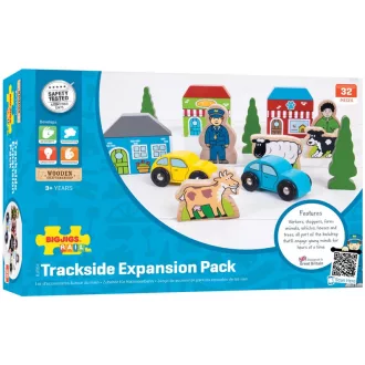 Bigjigs Rail - Nagy fa vonatpálya kiegészítő készlet - JátékManufaktúra