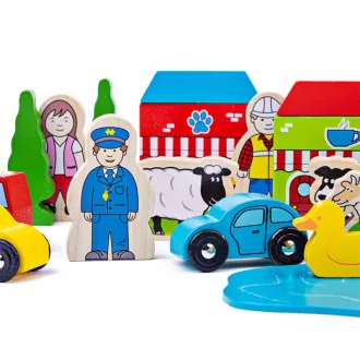 Bigjigs Rail - Nagy fa vonatpálya kiegészítő készlet - JátékManufaktúra