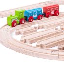 Bigjigs Rail - Fa sínkészlet 24 db - JátékManufaktúra