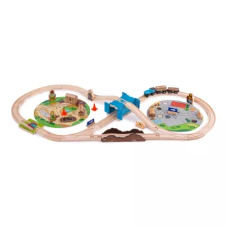 Bigjigs Rail - Építkezés vonatpálya 50 db - JátékManufaktúra