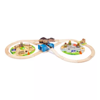 Bigjigs Rail - Építkezés vonatpálya 50 db - JátékManufaktúra