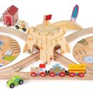 Bigjigs Rail - Tengerpart takarítás fa vonatpálya 70 db - JátékManufaktúra