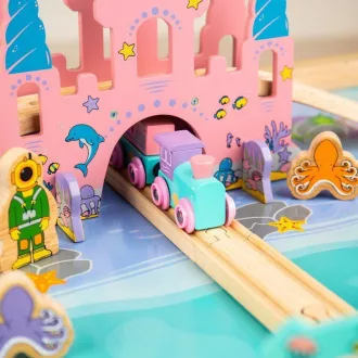 Bigjigs Rail - Asztali vonatpálya tengeri világ - JátékManufaktúra
