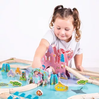 Bigjigs Rail - Asztali vonatpálya tengeri világ - JátékManufaktúra