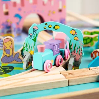 Bigjigs Rail - Asztali vonatpálya tengeri világ - JátékManufaktúra