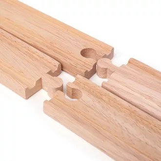 Bigjigs Rail - Hosszú egyenes sín 21 cm (4 db) - JátékManufaktúra