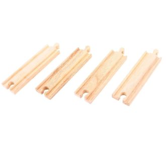 Bigjigs Rail - Közepes egyenes sín 16 cm (4 db) - JátékManufaktúra