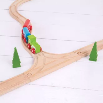 Bigjigs Rail - T alakú váltó (2 db) - JátékManufaktúra
