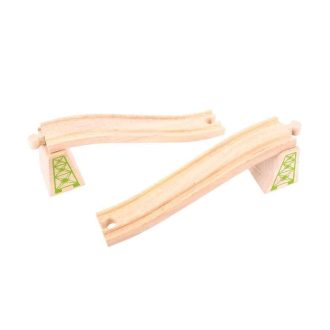 Bigjigs Rail - Felüljáró sínek pillérekkel (2 db) - JátékManufaktúra