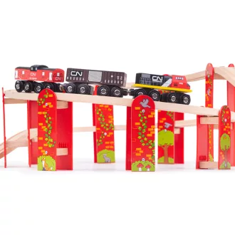 Bigjigs Rail - Többszintes sínkészlet - JátékManufaktúra