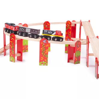 Bigjigs Rail - Többszintes sínkészlet - JátékManufaktúra