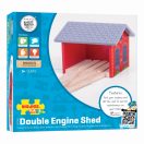 Bigjigs Rail - Tégla depó 2 vonathoz - JátékManufaktúra