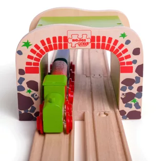 Bigjigs Rail - Dupla vasúti alagút - JátékManufaktúra