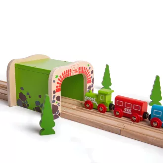Bigjigs Rail - Dupla vasúti alagút - JátékManufaktúra