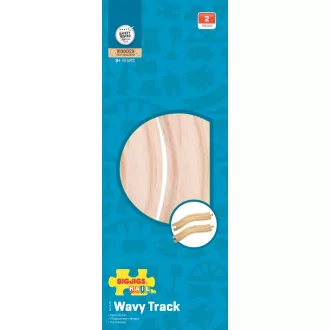 Bigjigs Rail - Íves sín 22 cm (2 db) - JátékManufaktúra