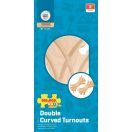 Bigjigs Rail - Csatlakozó szimmetrikus váltó (2 db) - JátékManufaktúra