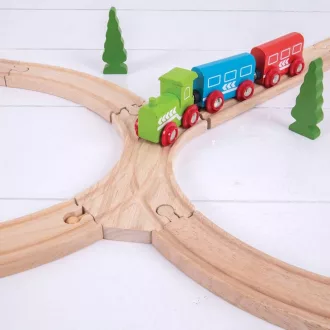 Bigjigs Rail - Csatlakozó szimmetrikus váltó (2 db) - JátékManufaktúra