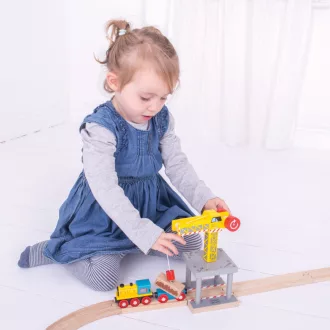 Bigjigs Rail - Nagy daru sárga - JátékManufaktúra
