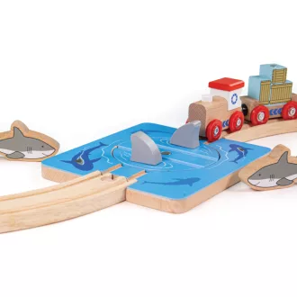 Bigjigs Rail - Örvény cápákkal - JátékManufaktúra
