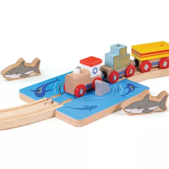 Bigjigs Rail - Örvény cápákkal - JátékManufaktúra