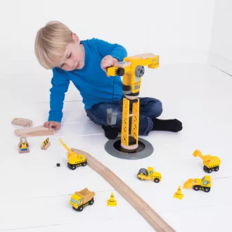 Bigjigs Rail - Daru és építőgépek - JátékManufaktúra