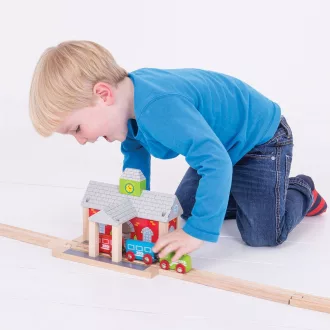 Bigjigs Rail - Vasútállomás - JátékManufaktúra