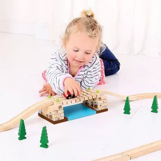 Bigjigs Rail - Függőhíd a folyó felett - JátékManufaktúra