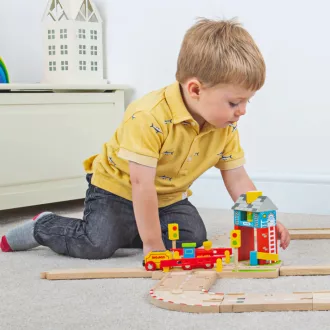 Bigjigs Rail - Sorompó jelzőtáblával - JátékManufaktúra