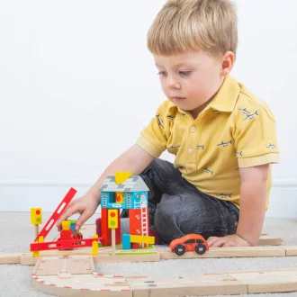 Bigjigs Rail - Sorompó jelzőtáblával - JátékManufaktúra