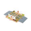 Bigjigs Rail - Fa vasúti átjáró sorompóval - JátékManufaktúra