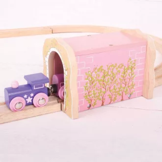 Bigjigs Rail - Rózsaszín vasúti alagút - JátékManufaktúra