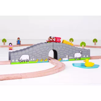 Bigjigs Rail - Farm híd alagúttal - JátékManufaktúra