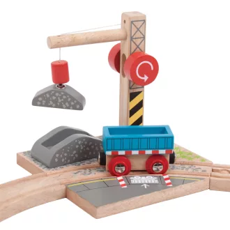 Bigjigs Rail - Kavicsrakodó daru - JátékManufaktúra