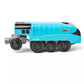 Bigjigs Rail - Elektromos mozdony Mallard, kék - JátékManufaktúra
