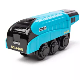 Bigjigs Rail - Elektromos mozdony Mallard, kék - JátékManufaktúra