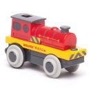 Bigjigs Rail - Elektromos mozdony Piros erőmű - JátékManufaktúra