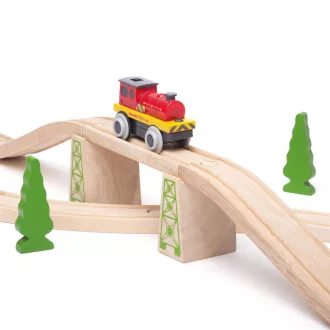 Bigjigs Rail - Elektromos mozdony Piros erőmű - JátékManufaktúra