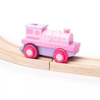 Bigjigs Rail - Elektromos mozdony Erős rózsaszín - JátékManufaktúra