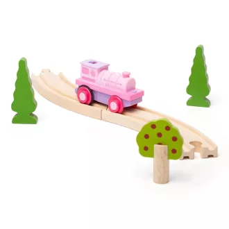 Bigjigs Rail - Elektromos mozdony Erős rózsaszín - JátékManufaktúra