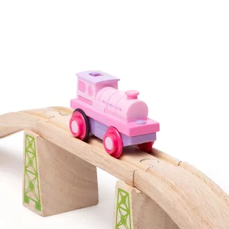 Bigjigs Rail - Elektromos mozdony Erős rózsaszín - JátékManufaktúra
