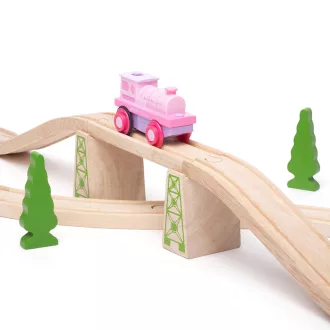 Bigjigs Rail - Elektromos mozdony Erős rózsaszín - JátékManufaktúra