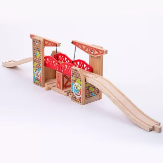 Bigjigs Rail - Dupla felnyitható híd Graffiti - JátékManufaktúra