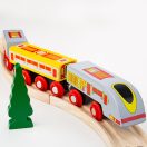 Bigjigs Rail - Eurostar gyorsvonat + 3 sín - JátékManufaktúra