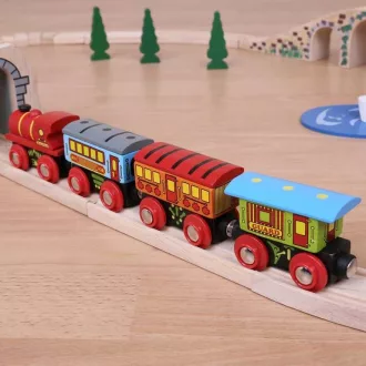 Bigjigs Rail - Személyvonat + 2 sín - JátékManufaktúra