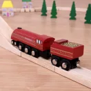 Bigjigs Rail - Mozdony replika Duchess of Hamilton + 3 sín - JátékManufaktúra